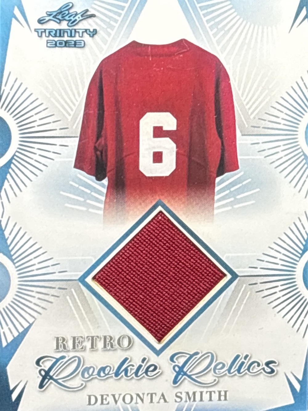 Leaf Trinity 2023 Devonta Smith Rookie Relic Card